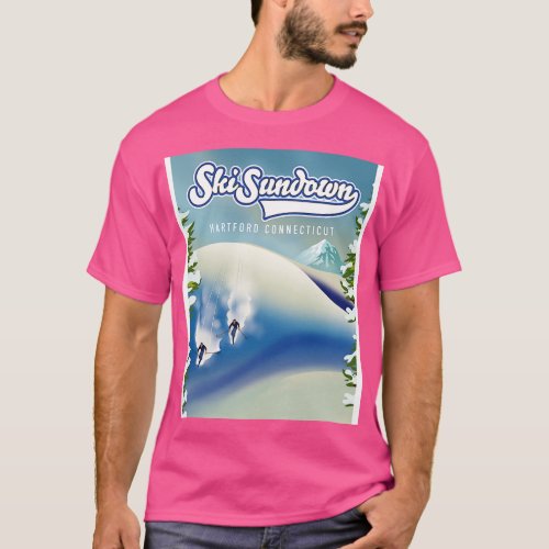Ski Sundown New Hartford ski poster T_Shirt