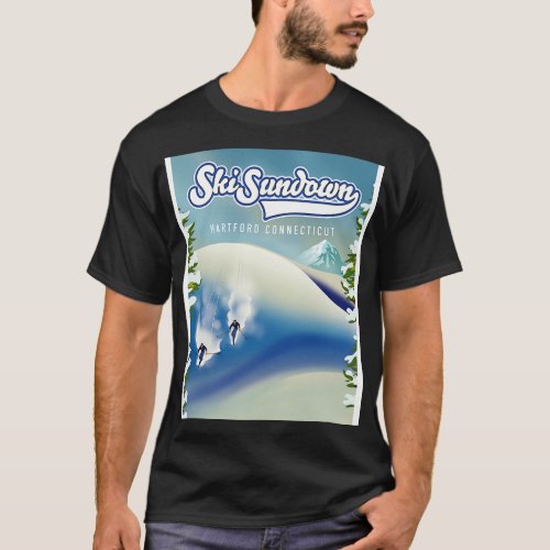 Ski Sundown New Hartford ski poster T_Shirt