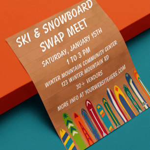 Ski Swap Meet Event Custom Flyer