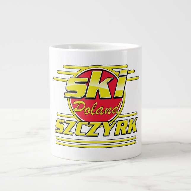 Ski Szczyrk Poland 80s logo Giant Coffee Mug (Front)