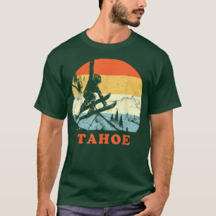 Ski Tahoe, California Vintage Retro Snow Sking 649 T-Shirt