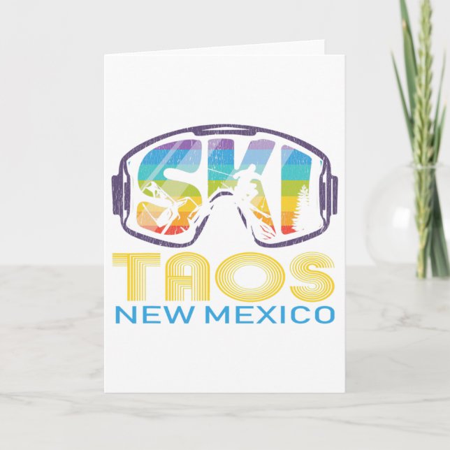 Ski Taos New Mexico Skiing Vacation  Card (Front)