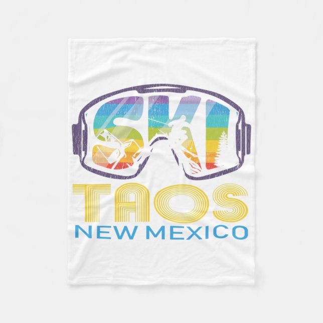 Ski Taos New Mexico Skiing Vacation  Fleece Blanket (Front)