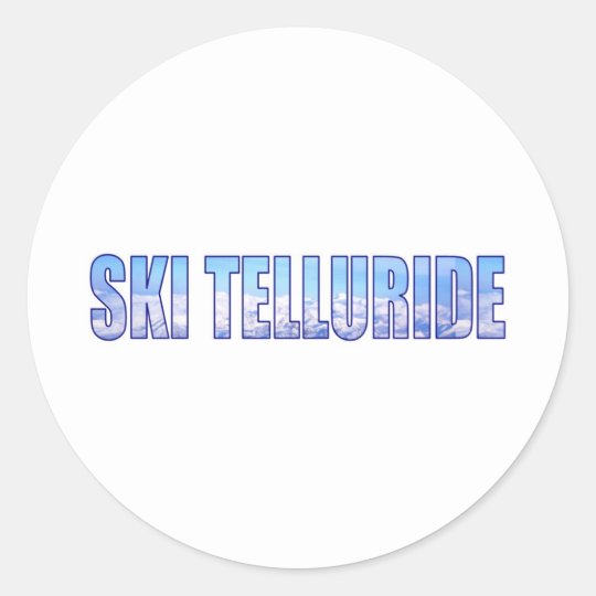 Ski Teluride Classic Round Sticker