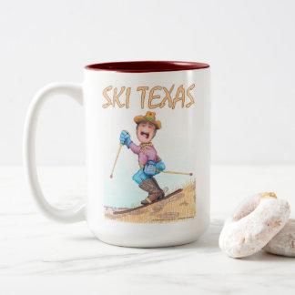Ski Texas Two-Tone Coffee Mug