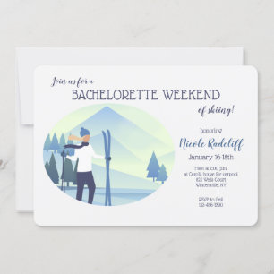 Ski Theme Bachelorette Party Invitation