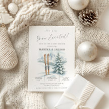 Ski themed baby shower, Snow Excited