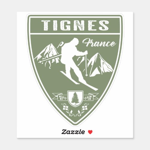 Ski Tignes France Sticker