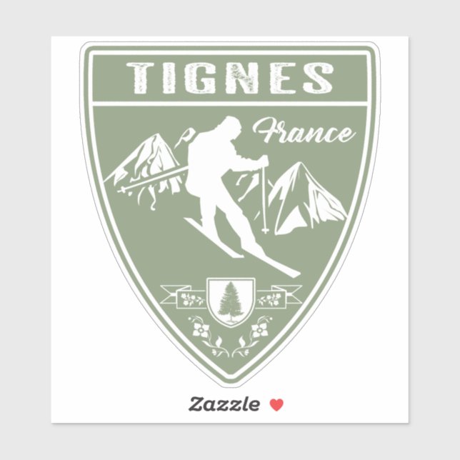 Ski Tignes France Sticker (Sheet)