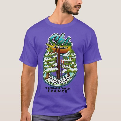 Ski Tignes France Tarentaise Valley ski T_Shirt
