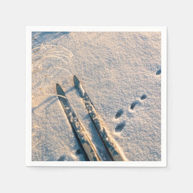 Ski track paper napkins (Front)