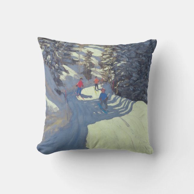 Ski Trail Lofer 2004 Throw Pillow (Front)