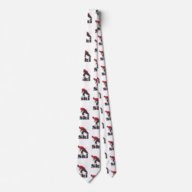 Ski travel poster Postcard Keychain Magnet Neck Tie (Front)