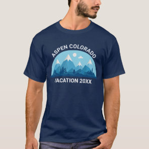 Ski Trip Custom Colorado City Name Blue Mountain T-Shirt