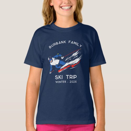 Ski Trip Matching Family Reunion Custom  T_Shirt