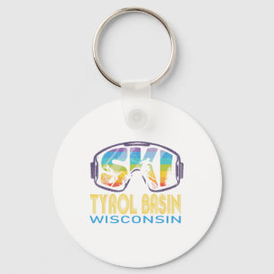 Ski Tyrol Sin Wisconsin Skiing Vacation Keychain