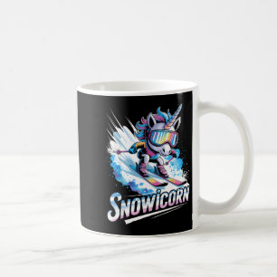 Ski unicorn winter sport skier funny skiing coffee mug