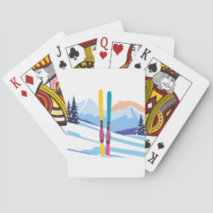 Ski Vacation Poker Cards