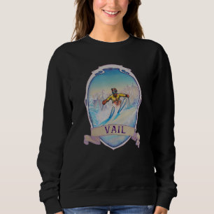 Ski Vail Colorado Vintage Retro Snow Ski 2 Sweatshirt