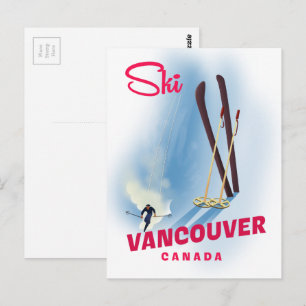 Ski Vancouver Canada Postcard