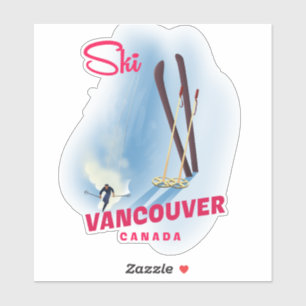 Ski Vancouver Canada Sticker