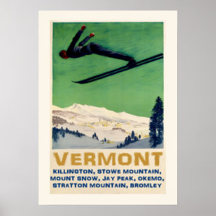 Ski Vermont 20x28 Poster