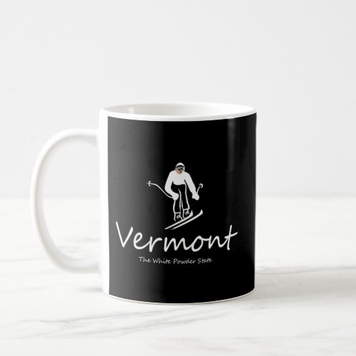 Ski Vermont White Powder Green Mountains Coffee Mug