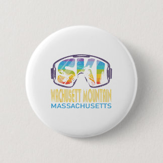 Ski Wachusett Mountain Machusetts Skiing Vacation  Button