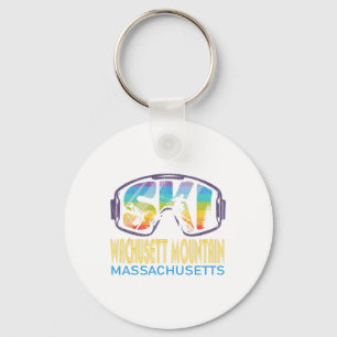 Ski Wachusett Mountain Machusetts Skiing Vacation Keychain