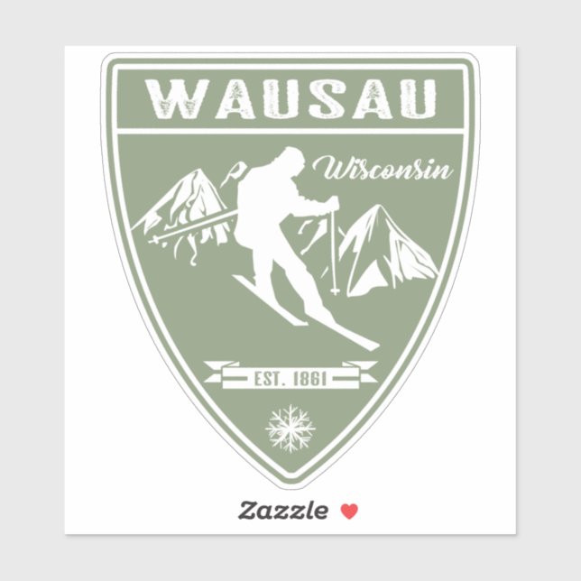 Ski Wausau Wisconsin Sticker (Sheet)