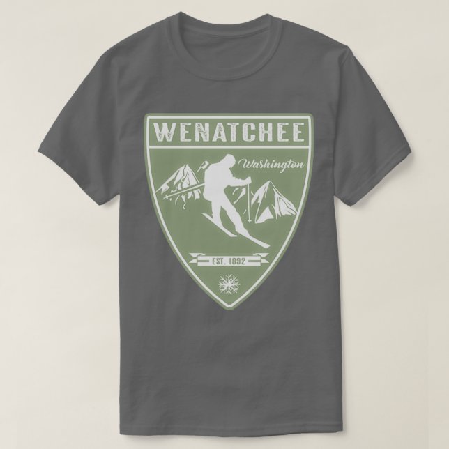 Ski Wenatchee Washington T-Shirt (Design Front)
