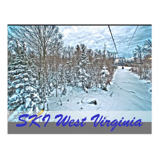 SKI WEST VIRGINIA POSTCARD