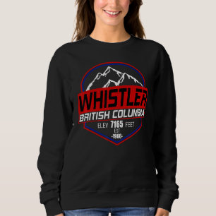 Ski Whistler B C Canada Skiing and Mountain Biking Sweatshirt