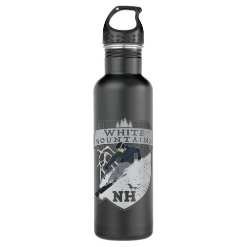 Ski White Mountains NH Stainless Steel Water Bottle