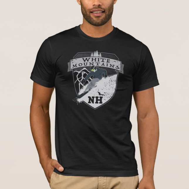 Ski White Mountains, NH T-Shirt (Front)