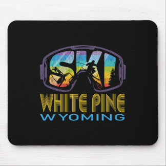 Ski White Pine Wyoming Skiing Vacation Mouse Pad