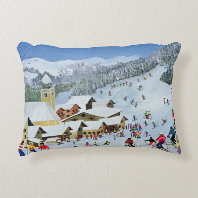 Ski Whizzz! 1991 Decorative Pillow (Front)