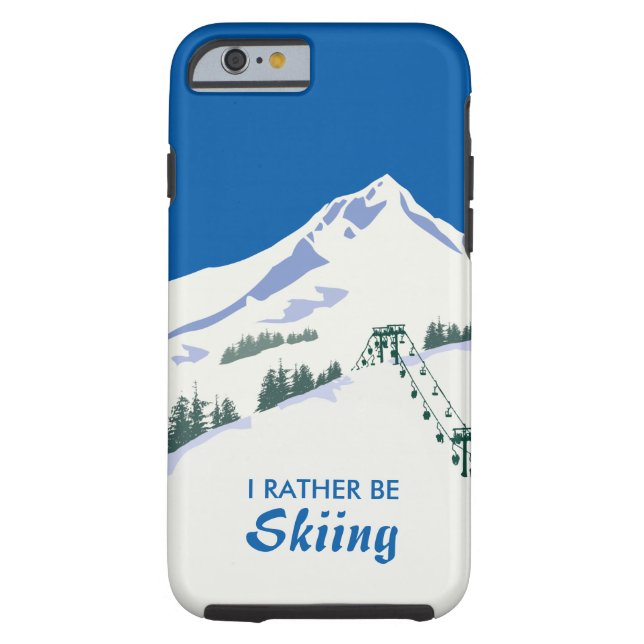 Ski Winter Scene iPhone Case (Back)