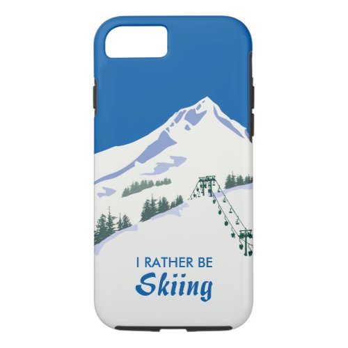 Ski Winter Scene iPhone Case