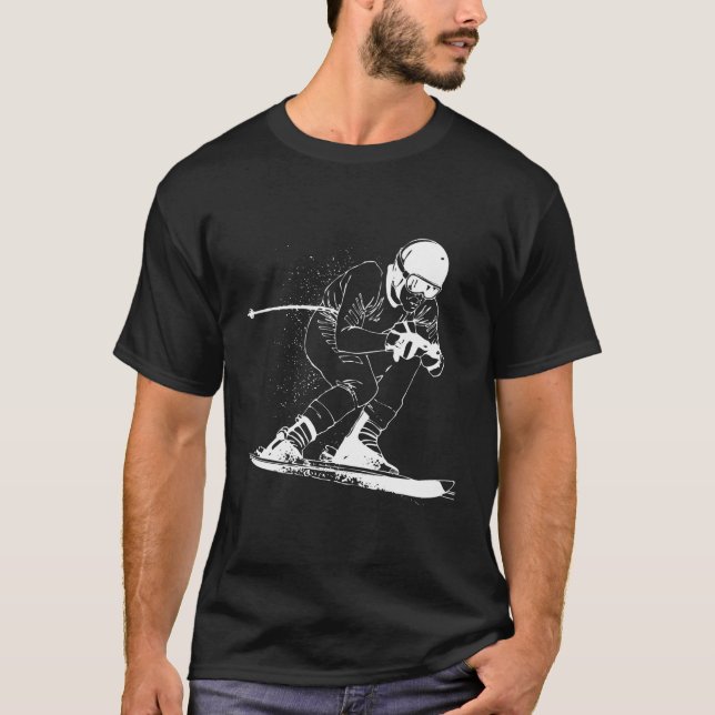 Ski Winter Sport Skiing Gift For Men Women T-Shirt (Front)