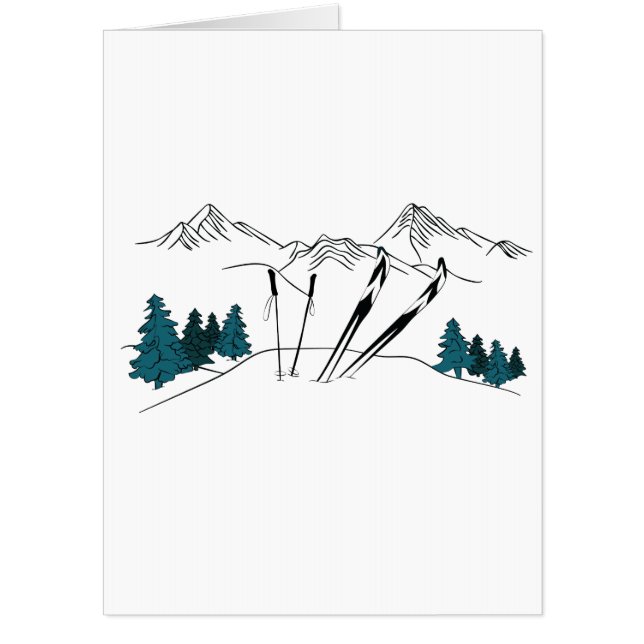 Ski You Later Ski Scene Winter Sports Card (Front)