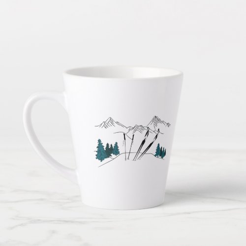 Ski You Later Ski Scene Winter Sports Latte Mug