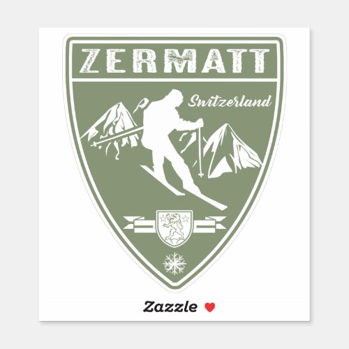 SkiZermatt Switzerland Sticker