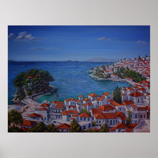 Skiathos Harbor 2 Poster (Front)