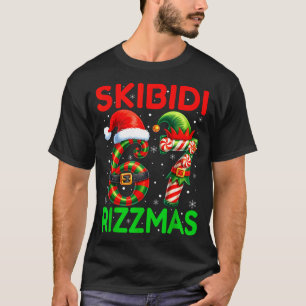 Skibidi 67 Rizzmas Funny Six Seven Meme Christmas T-Shirt