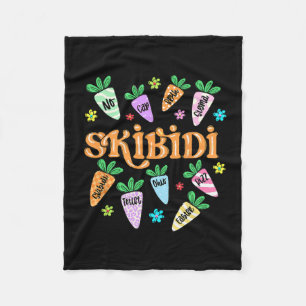 Skibidi Easter Rizzler Funny Easter Rizzler Gen Al Fleece Blanket