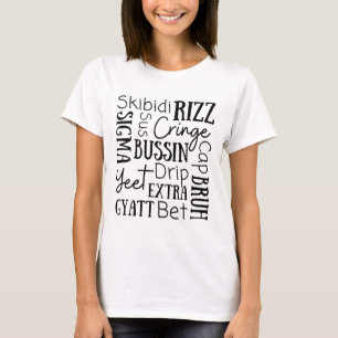 Skibidi Rizz Funny Kids Rizz Bussin Gen Z Christma T-Shirt