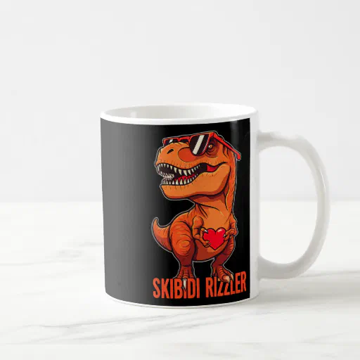 Skibidi Rizzler Trex Valentine Meme Funny Gifts Me Coffee Mug
