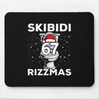 Skibidi Rizzmas 67 Funny Toilet Santa 6 7 Xmas Gen Mouse Pad