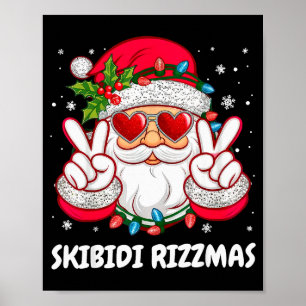 Skibidi Rizzmas Christmas Funny Santa Claus Xmas P Poster